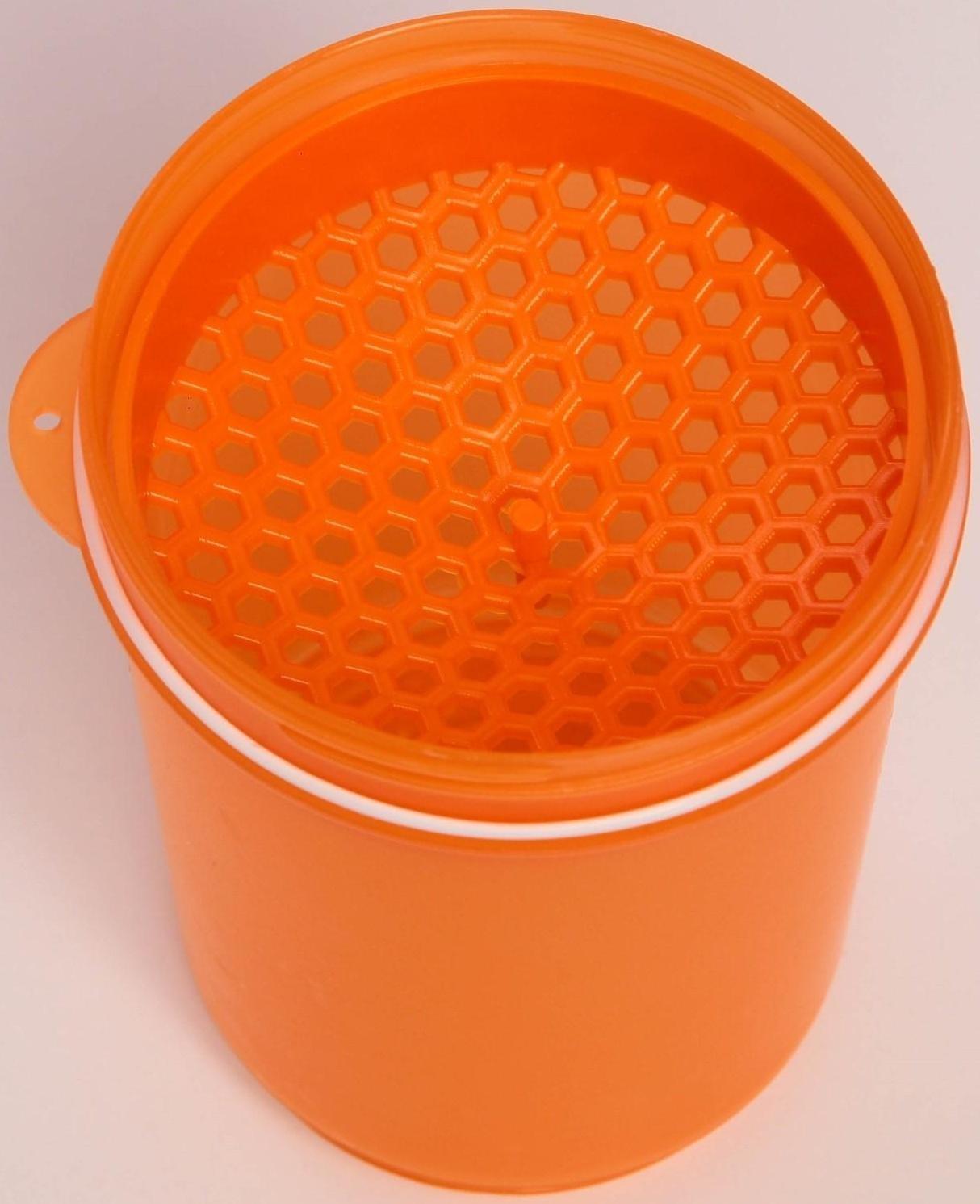 Шейкер спортивный с чашей под протеин, орнанжево-розовый, 500 мл