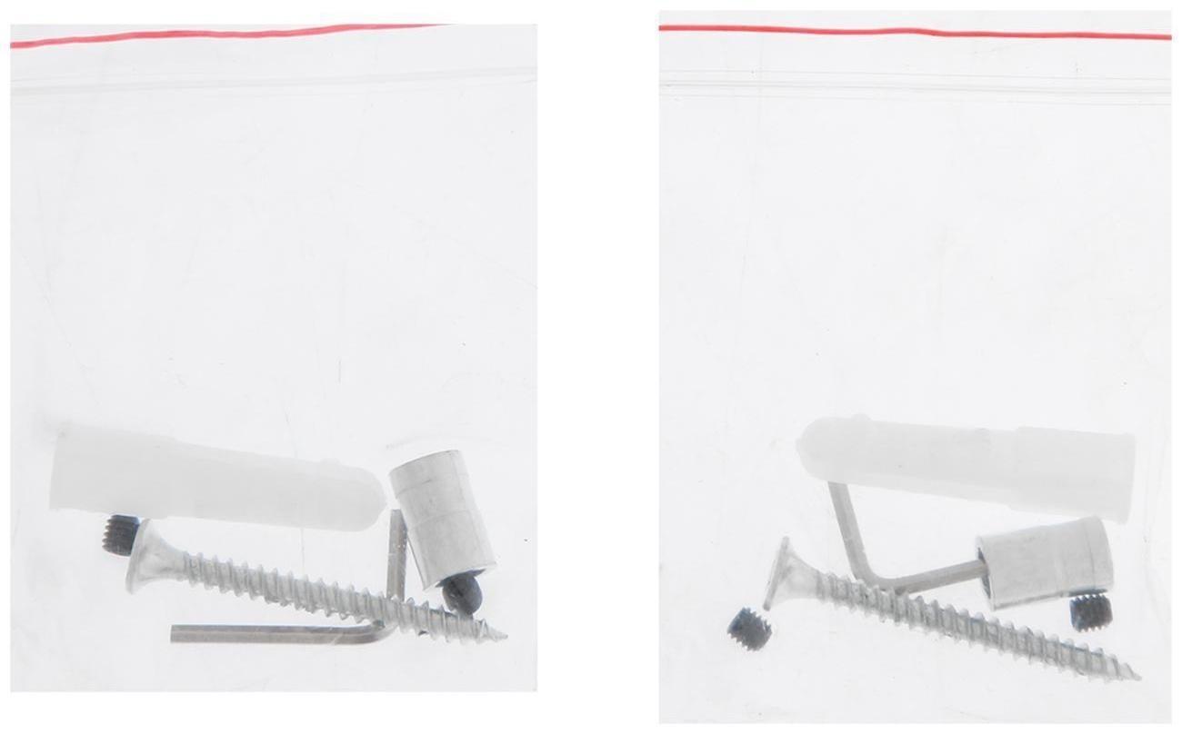 Рейлинг ТУНДРА d=16 мм, L=600 мм, комплект из 2 держателей и 2 заглушек, цвет хром