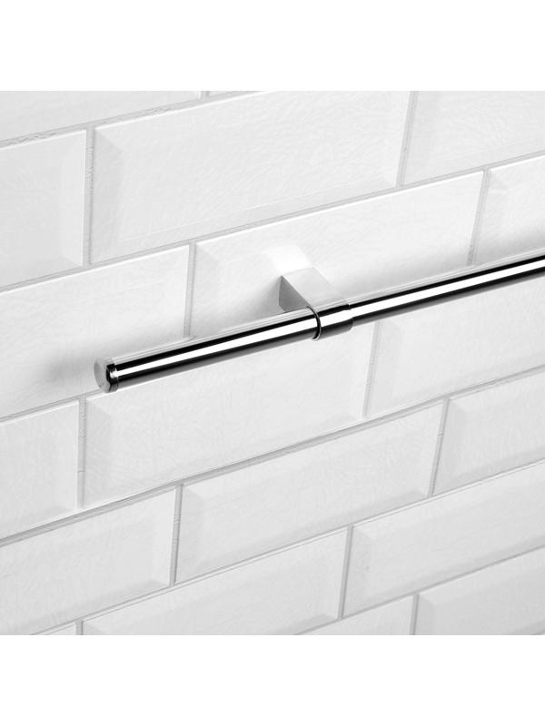 Рейлинг ТУНДРА d=16 мм, L=600 мм, комплект из 2 держателей и 2 заглушек, цвет хром