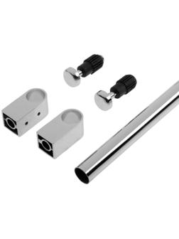 Рейлинг ТУНДРА d=16 мм, L=1200 мм, комплект из 2 держателей и 2 заглушек, цвет хром