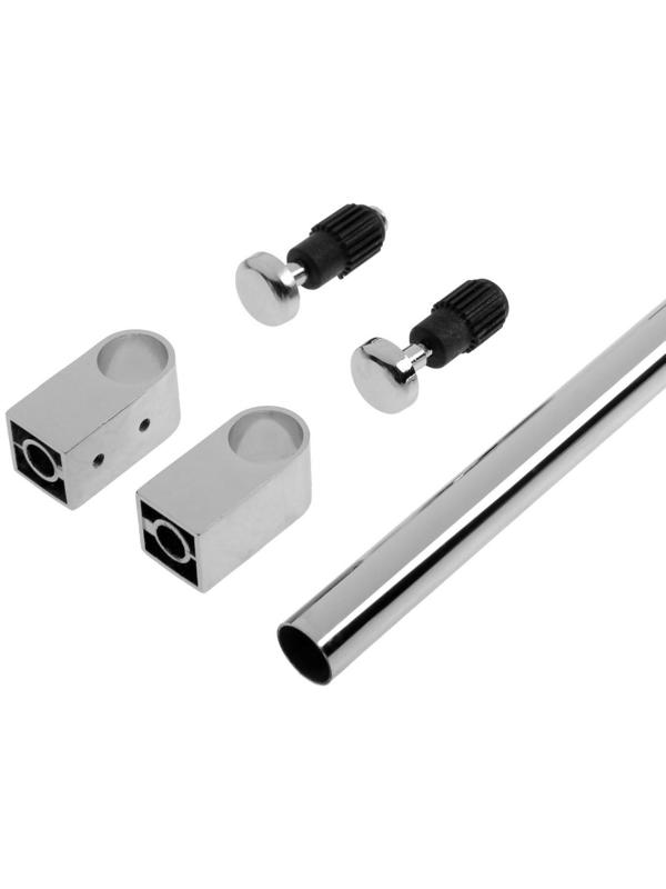 Рейлинг ТУНДРА d=16 мм, L=1200 мм, комплект из 2 держателей и 2 заглушек, цвет хром