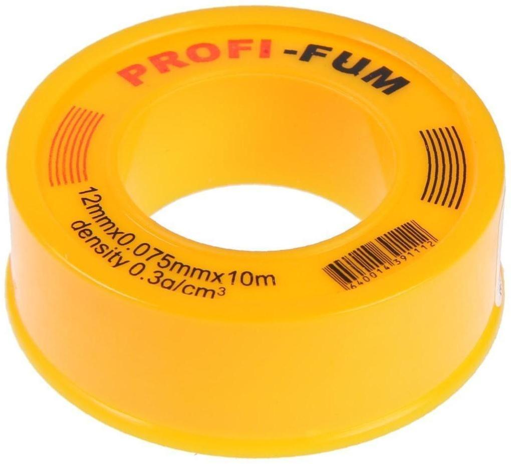 Лента ФУМ MasterProf, малая, 12 мм х 0,075 мм х 10 м