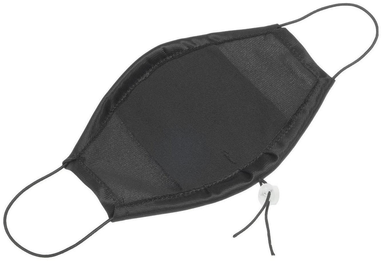 Маска тканевая, многоразовая, регулируемая, фасовка 2 шт, чёрная