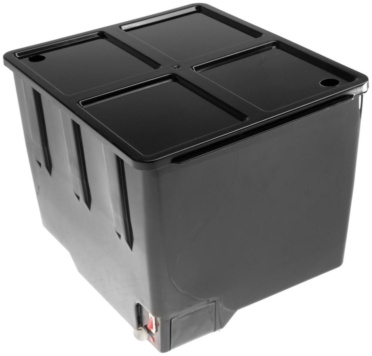 Бак для душа, 55 л, с ЭВН (20 - 60 ˚С), пластик, чёрный