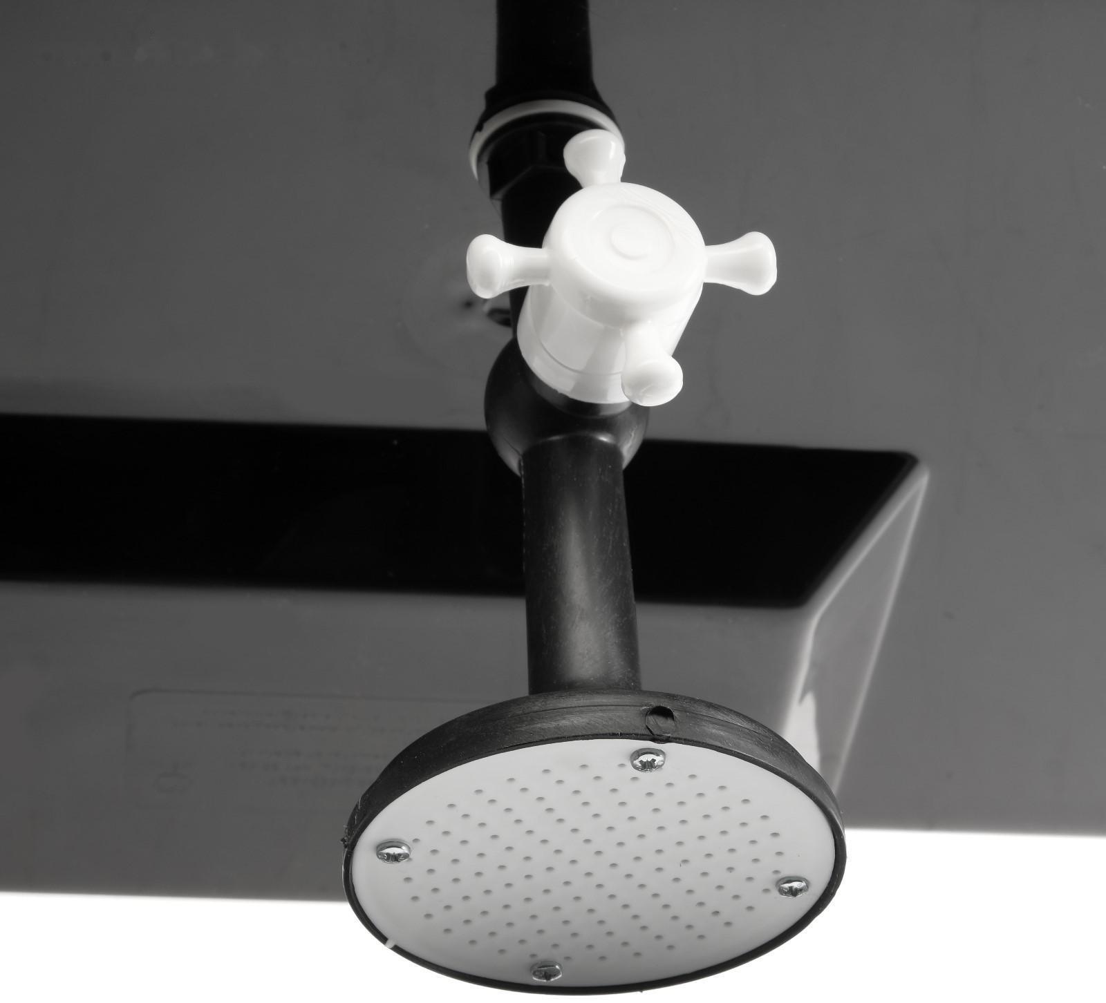 Бак для душа, 55 л, с ЭВН (20 - 60 ˚С), пластик, чёрный