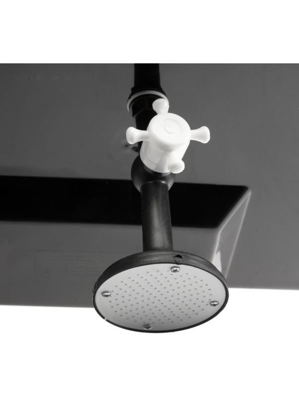 Бак для душа, 55 л, с ЭВН (20 - 60 ˚С), пластик, чёрный