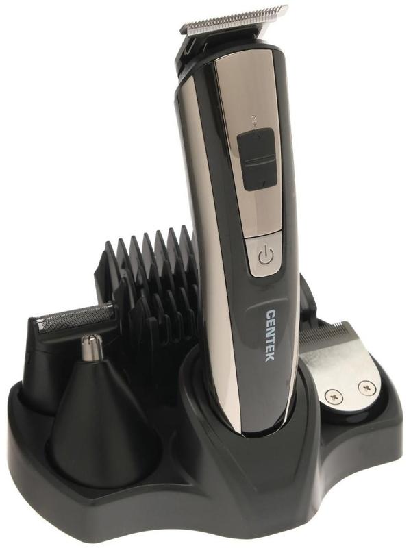 Машинка для стрижки Centek CT-2133, 3 Вт, 8 насадок, триммер, чёрная