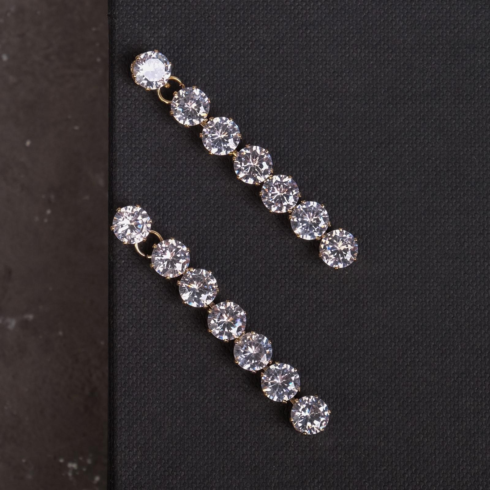 Серьги со стразами 