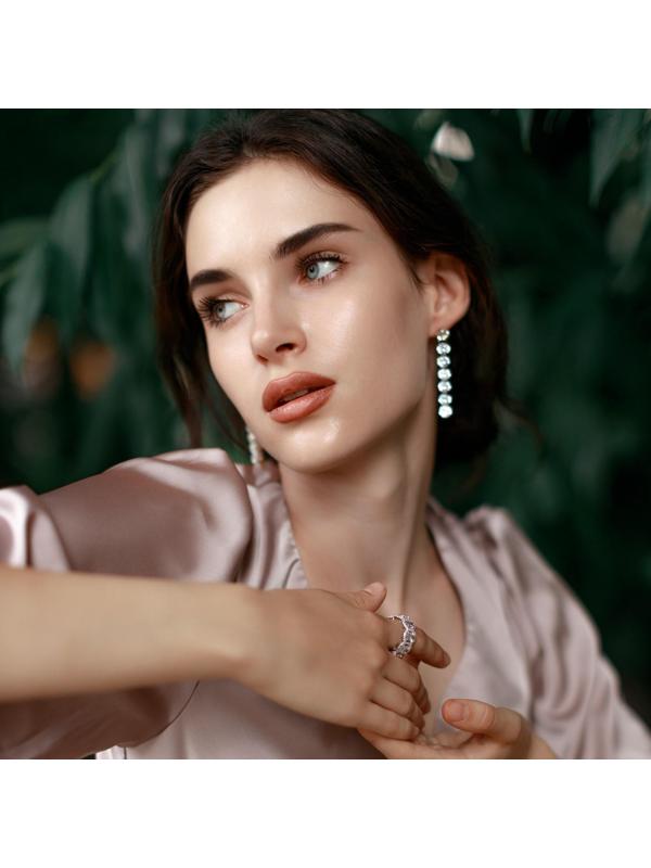 Серьги со стразами 