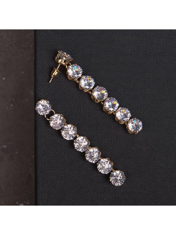 Серьги со стразами 