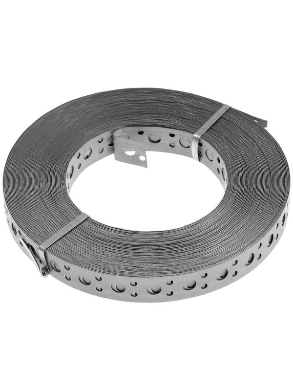 Лента перфорированная для вентиляции ТУНДРА krep, 20х0.5 мм, прямая, 25 м