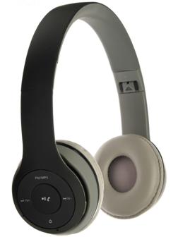 Наушники Blast BAH-820 BT, беспроводные, полноразмерные, микрофон, BT v4.0, 250 мАч, серые