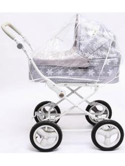 Универсальный дождевик для детской коляски, с окном, ПВХ, окантовка МИКС