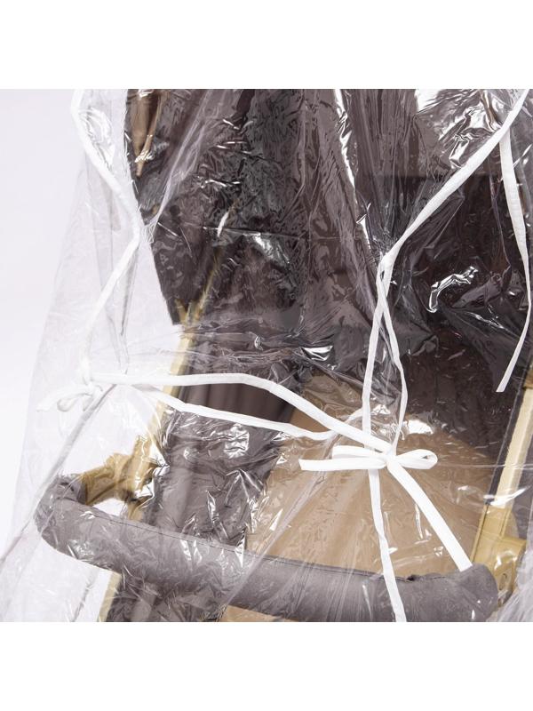 Универсальный дождевик для детской коляски, с окном, ПВХ, окантовка МИКС