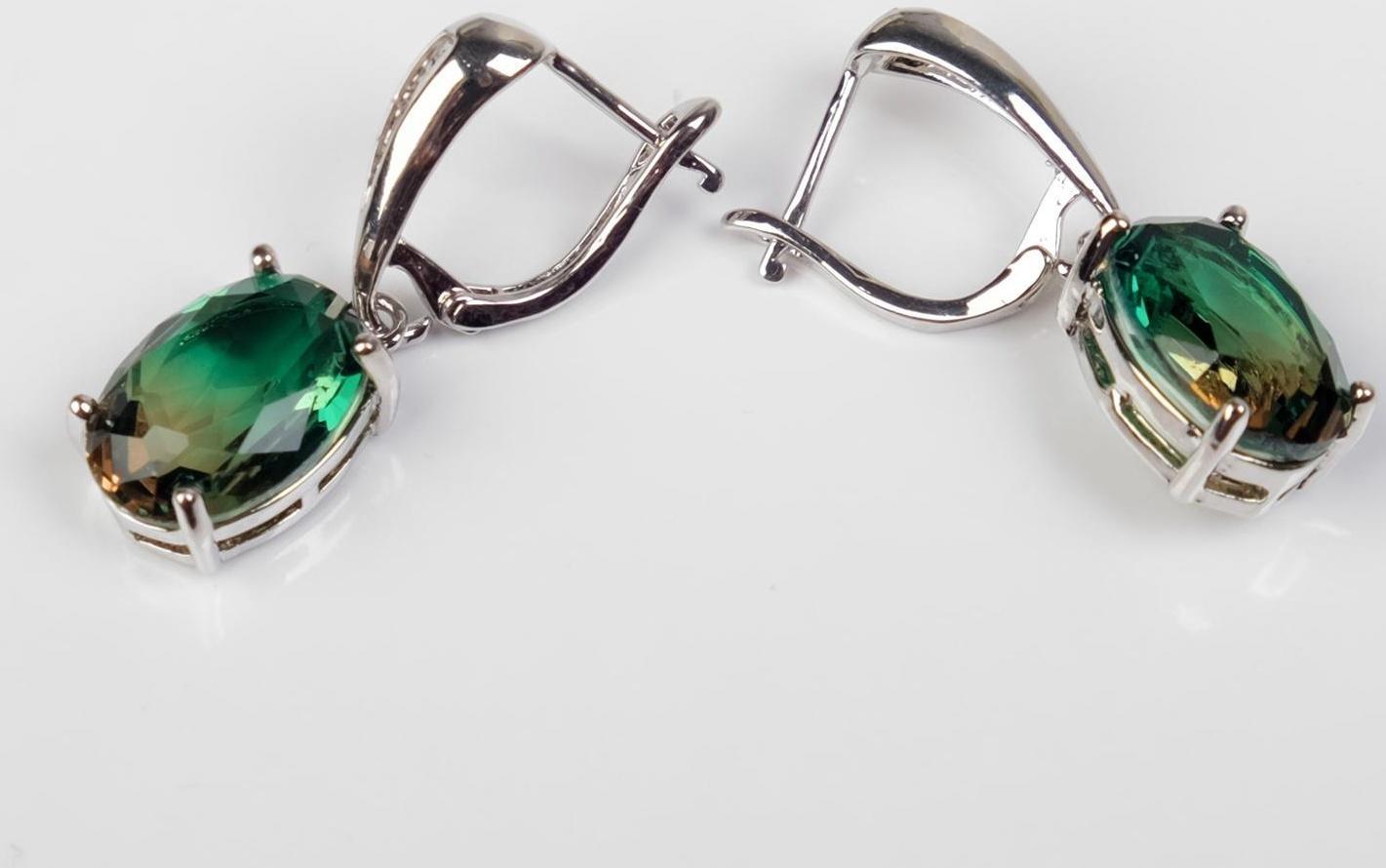 Серьги со стразами 