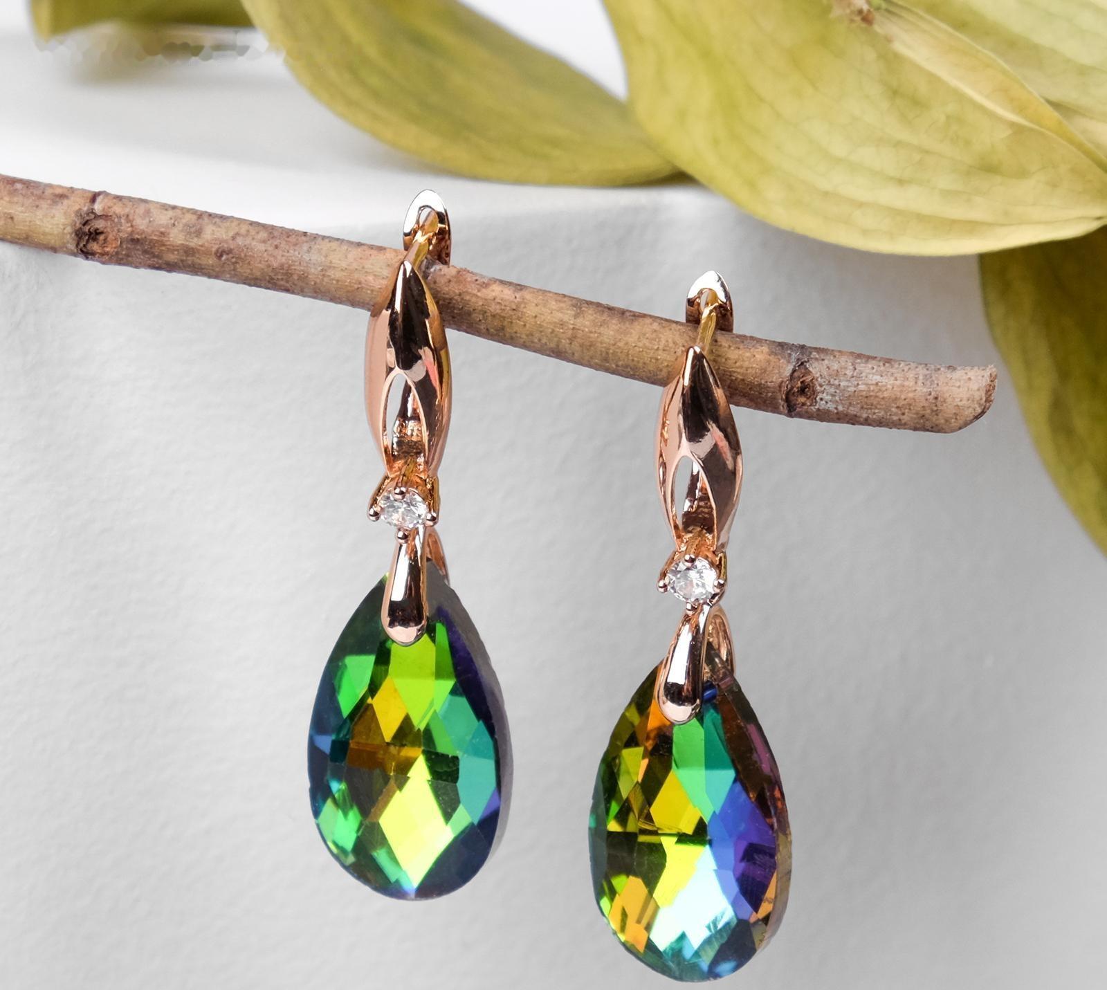 Серьги со стразами 