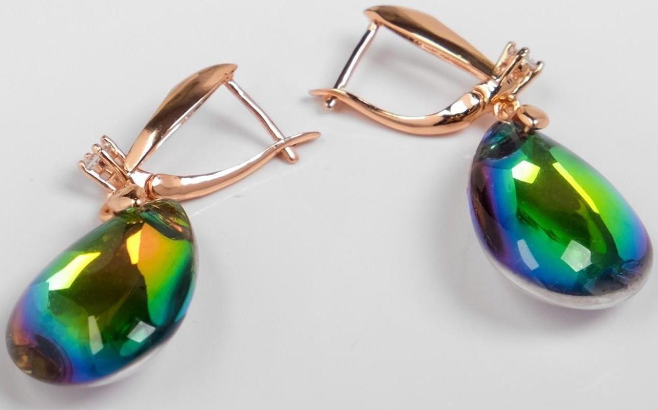 Серьги со стразами 