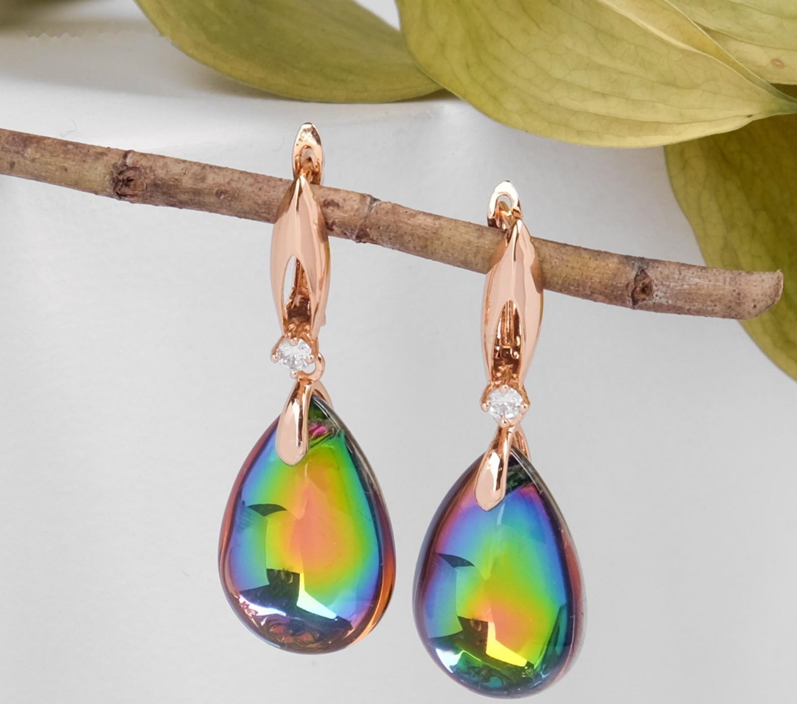 Серьги со стразами 