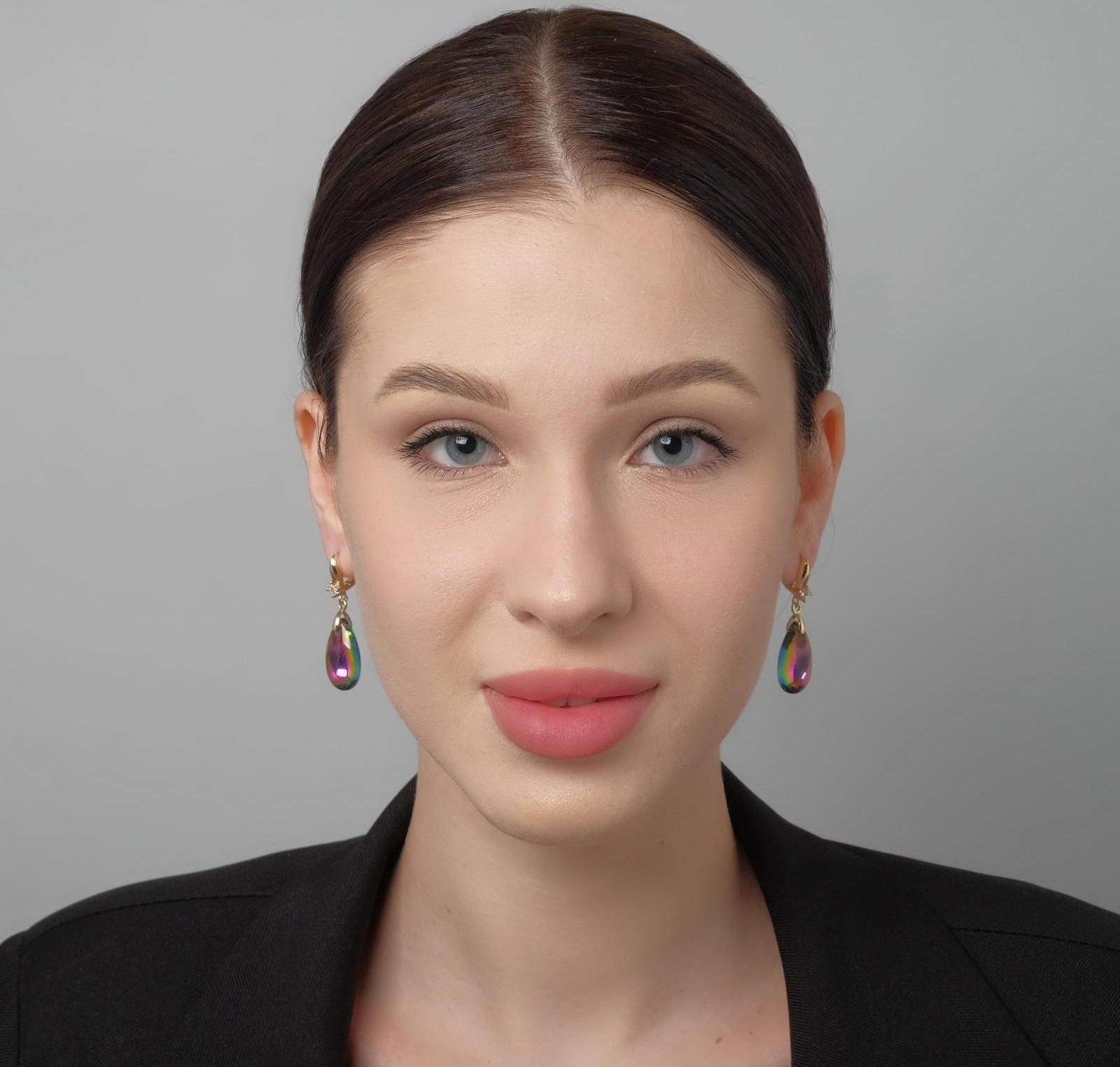 Серьги со стразами 