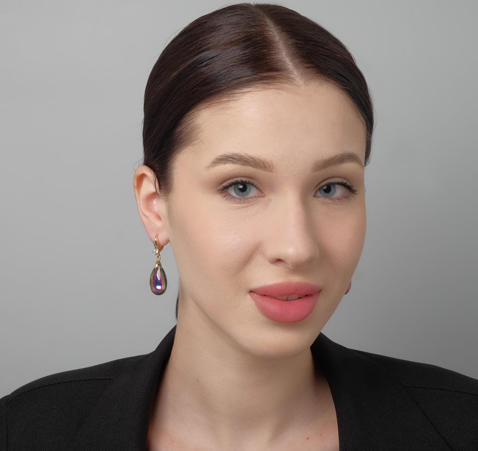 Серьги со стразами 