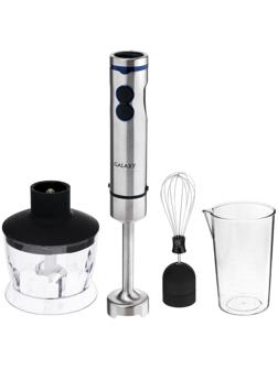 Блендер Galaxy GL 2128, погружной, 800 Вт, 0.6/ 0.5 л, 5 скоростей, чёрный