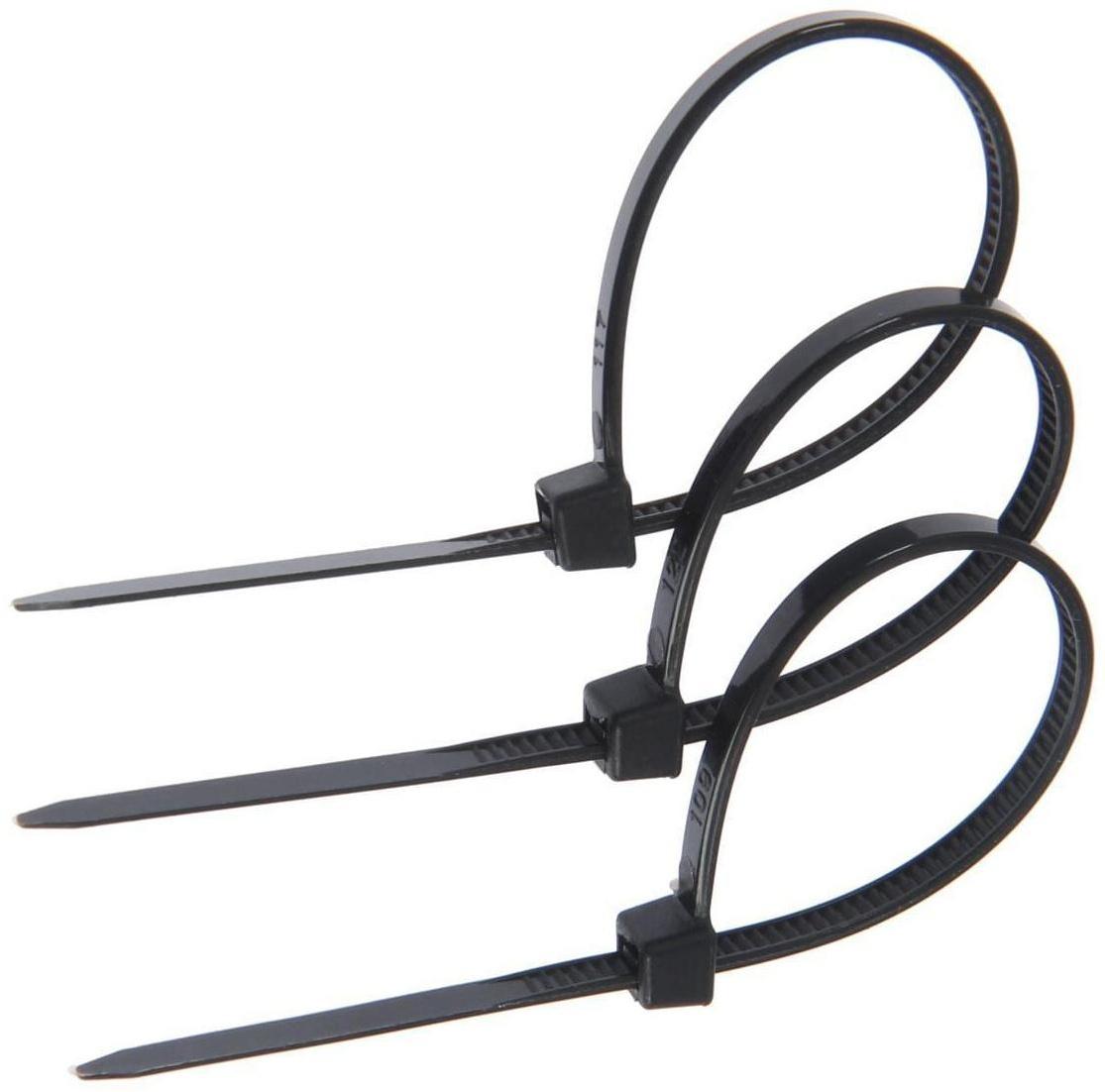 Хомут нейлоновый 2,5х100 мм, черный