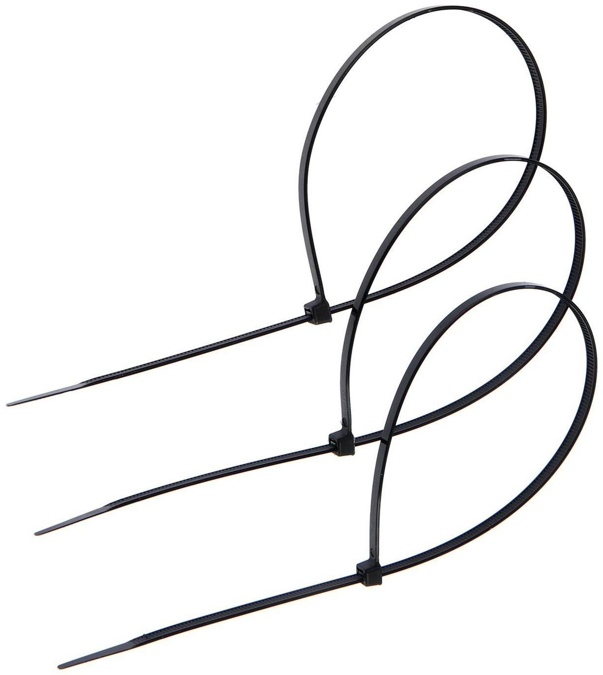 Хомут нейлоновый 4,8х370 мм, черный