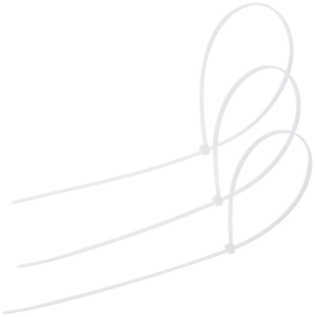 Хомут нейлоновый 4,8х500 мм, белый , набор 100 шт