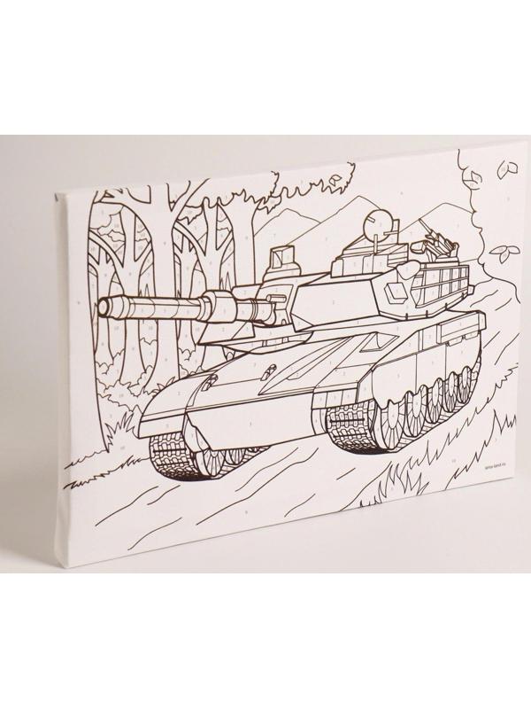 Картина по номерам «Танк» 20×30 см