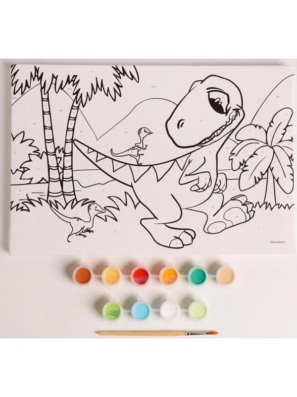 Картина по номерам «Динозавр» 20×30 см