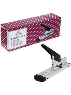 Степлер мощный 100 листов, Attomex, скобы 23/6-23/13, серый