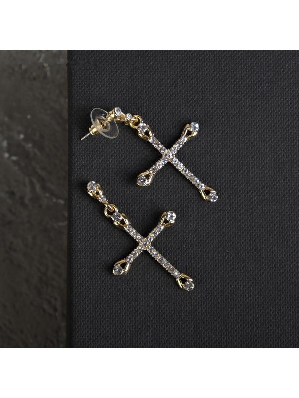 Серьги со стразами 