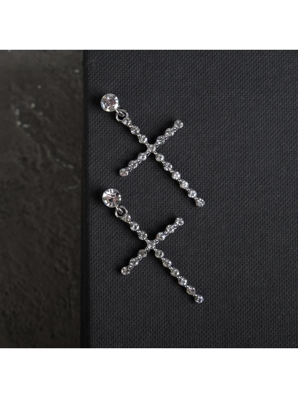 Серьги со стразами 