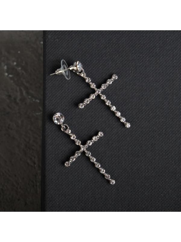 Серьги со стразами 