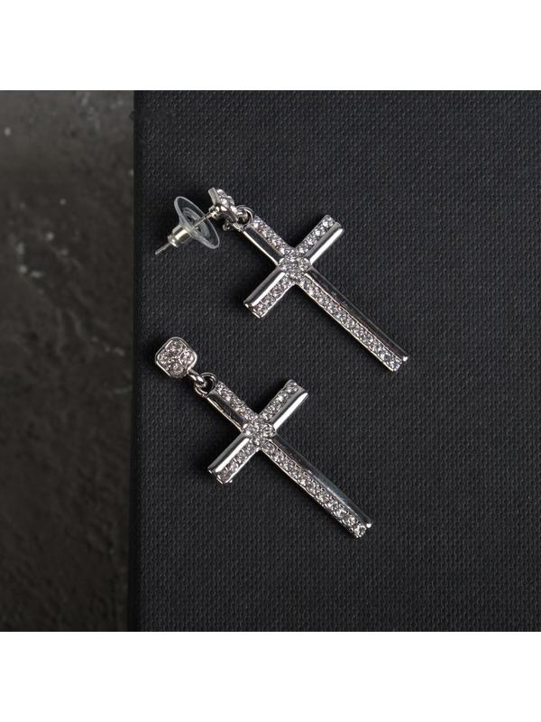 Серьги со стразами 