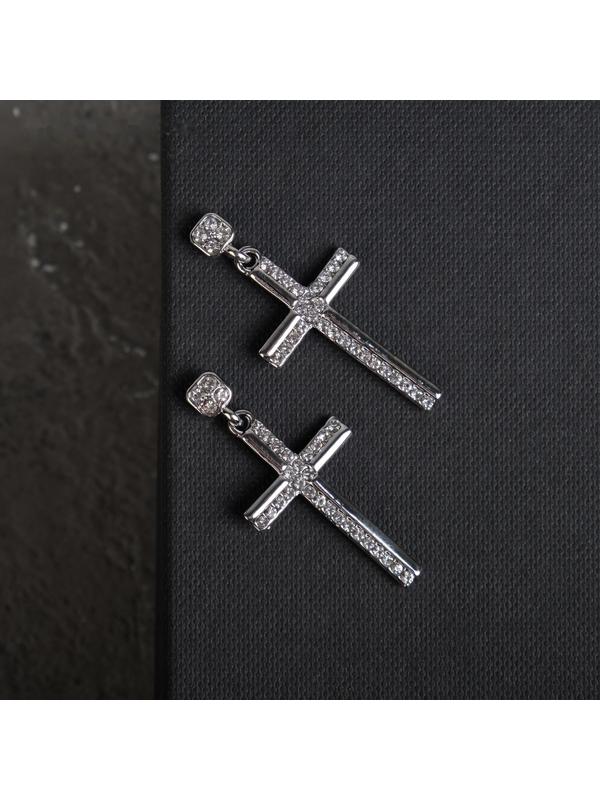 Серьги со стразами 