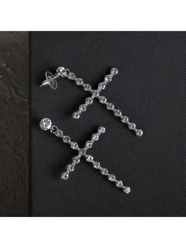 Серьги со стразами 