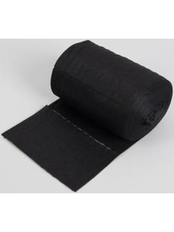 Набор одноразовых воротничков, без липкого слоя, 8 × 40 см, 100 шт в рулоне, цвет чёрный