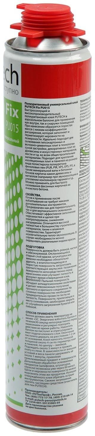 Клей-пена Putech, полиуретановый, универсальный, 1000 мл