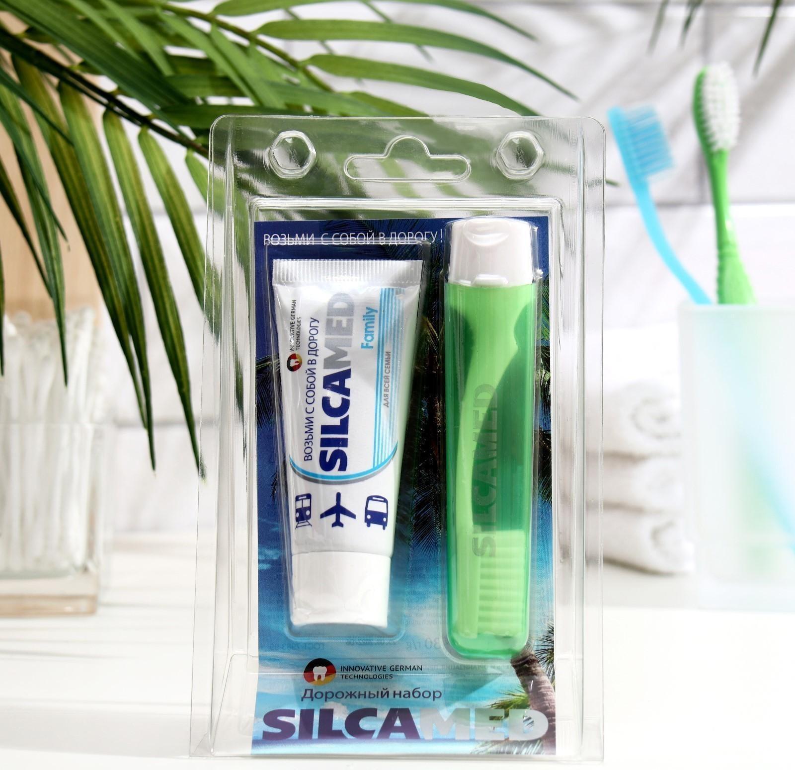 Набор дорожный: зубная паста Silcamed family, 30 г + зубная щётка Silcamed