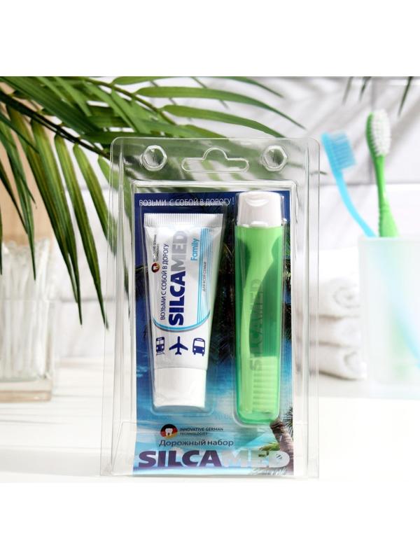 Набор дорожный: зубная паста Silcamed family, 30 г + зубная щётка Silcamed