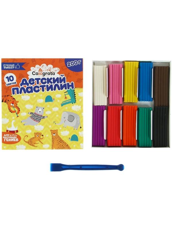 Пластилин Calligrata, 10 цветов, 200 г