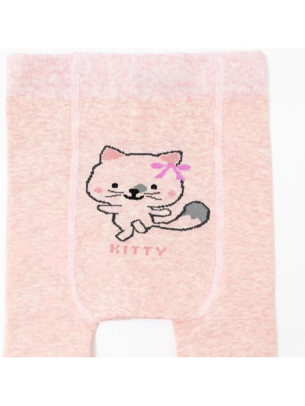 Колготки детские «Лапки», цвет розовый меланж, рост 92-98