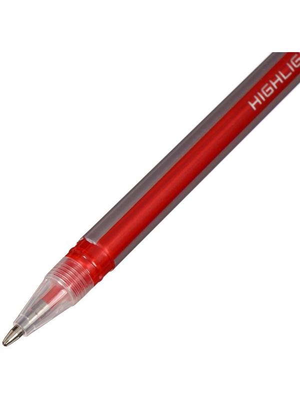 Набор гелевых ручек 48 цветов корпус серебро в полоску в цвет стержня, в блистере на кнопке