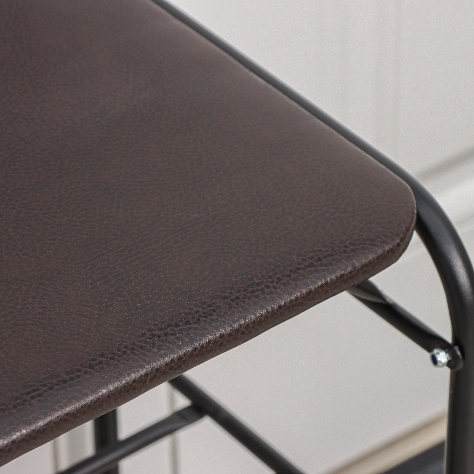 Подставка для обуви с сиденьем, 3 яруса, 65×32×48,5 см, цвет коричневый