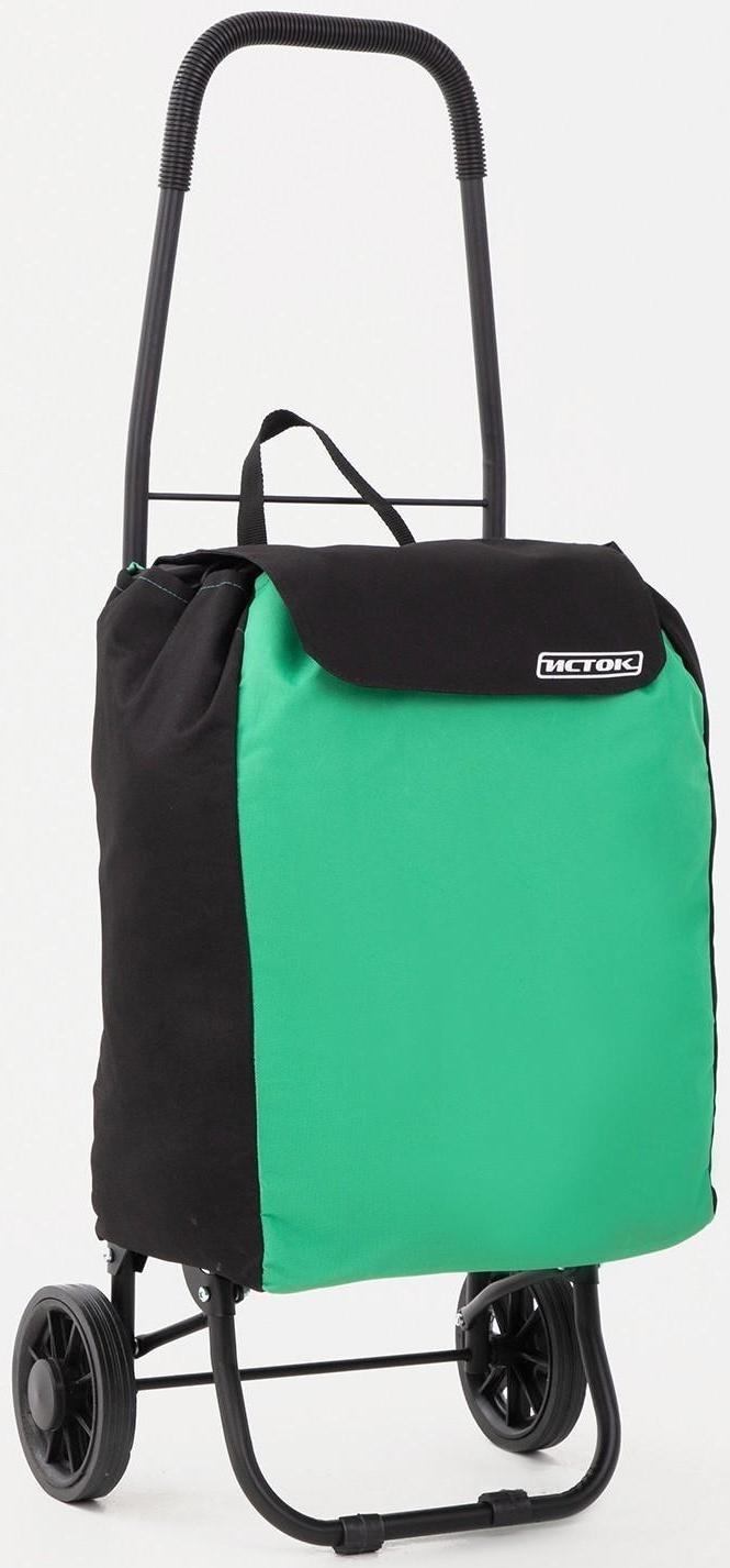 Сумка-тележка хозяйственная на шнуре, цвет зелёный