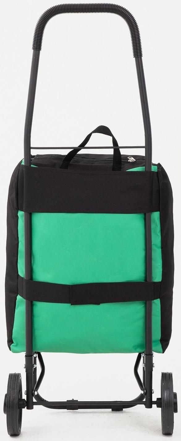 Сумка-тележка хозяйственная на шнуре, цвет зелёный