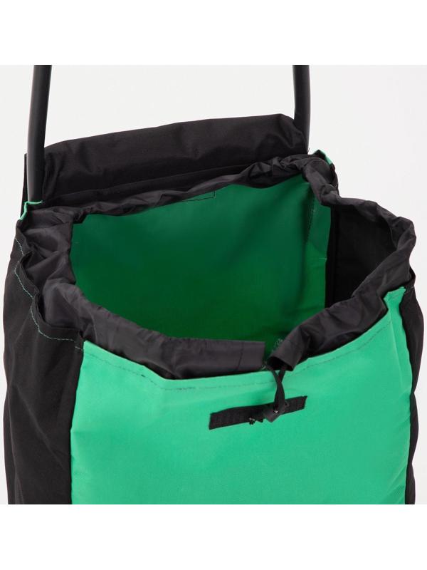 Сумка-тележка хозяйственная на шнуре, цвет зелёный