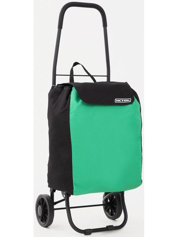 Сумка-тележка хозяйственная на шнуре, цвет зелёный