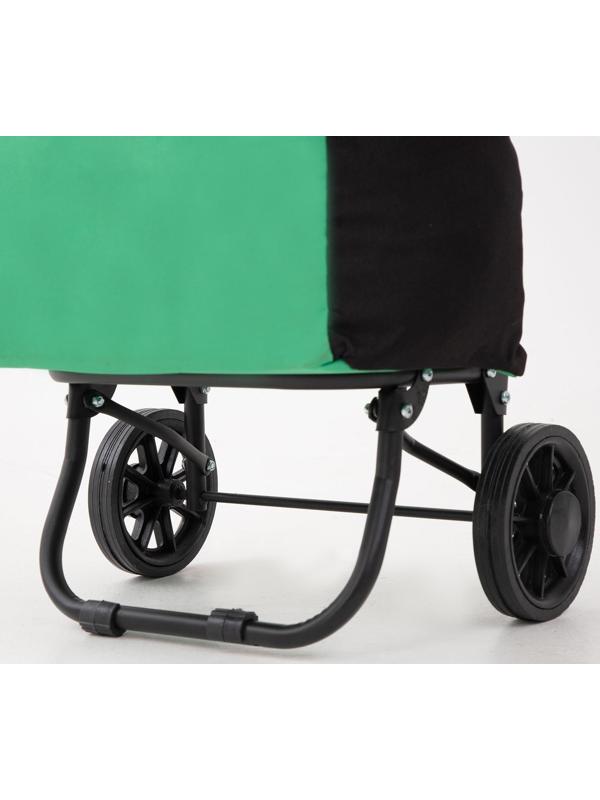 Сумка-тележка хозяйственная на шнуре, цвет зелёный